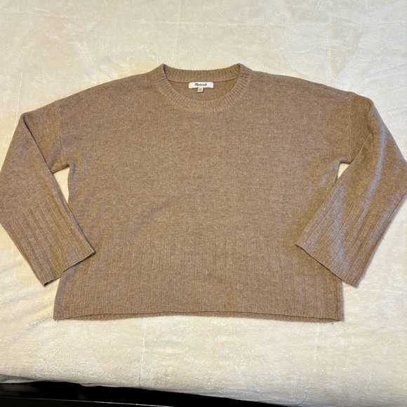 Madewell Crew Neck Long Sleeved Pullover Sweater, Size XXS, Tan - Picture 4 of 11